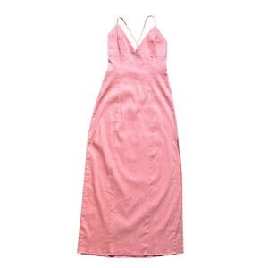 Summer wedding guest dress sexy maxi spaghetti strap open back